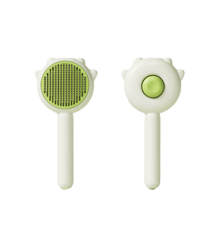 Green pet cleaning comb