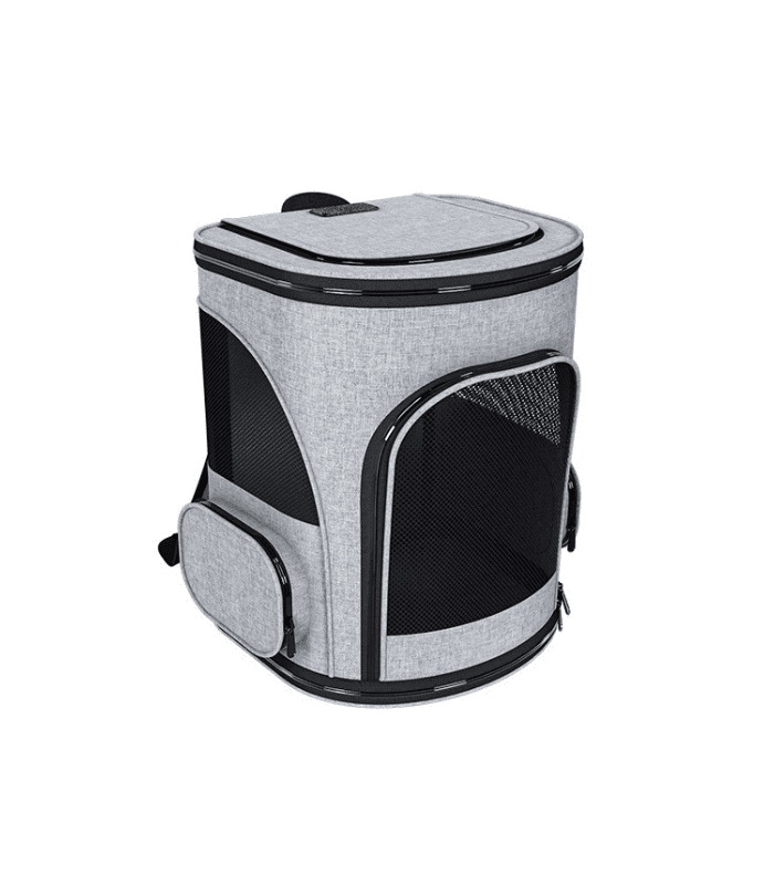Gray pet backpack carrier