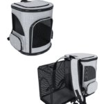 2 mode of Gray pet backpack carrier