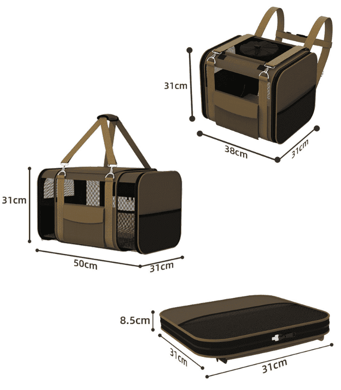 size pet travel carrier