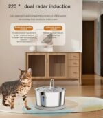 dual radar sensing pet fountain