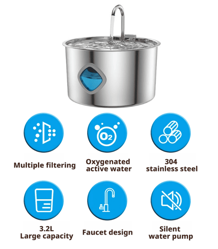 quiet pet water fountain