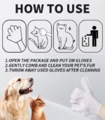 Rinse-Free Pet Cleaning Gloves