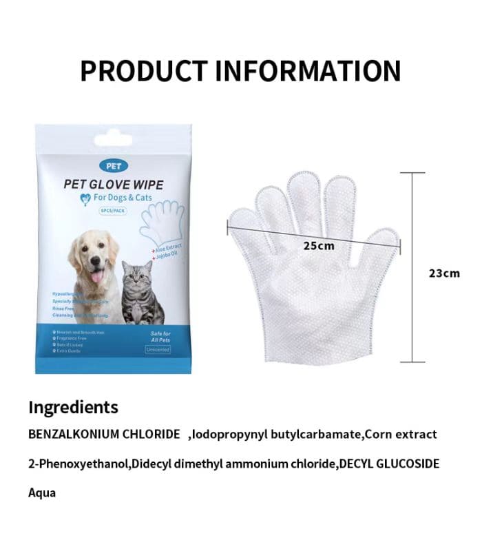 Rinse-Free Pet Cleaning Gloves