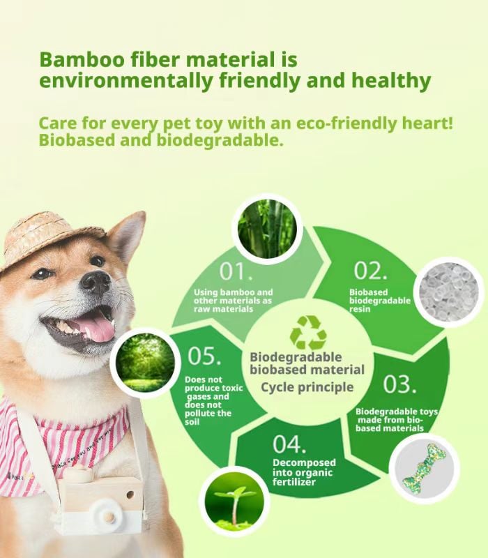biodegradable natural rubber dog chew toy