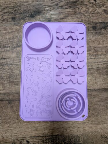 Food-Grade Silicone Pet Slow Feeding Mat with bowl Lick Mat Set photo review
