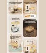 gravity pet feeder and water dispenser set