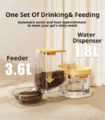 gravity pet feeder and water dispenser set