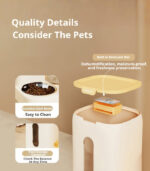 gravity pet feeder and water dispenser set