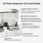 2 in 1 automatic cat feeder and water dispenser