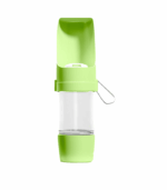 2-in-1 Portable Pet Water Bottle and Food Bowl-Green