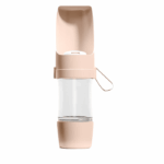 2-in-1 Portable Pet Water Bottle and Food Bowl-Pink