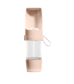 2-in-1 Portable Pet Water Bottle and Food Bowl-Pink