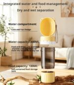 Dog Water Bottle with Food Storage