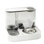 2 in 1 automatic cat feeder and water dispenser Gray