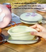 Foldable 2-in-1 pet travel bowl set