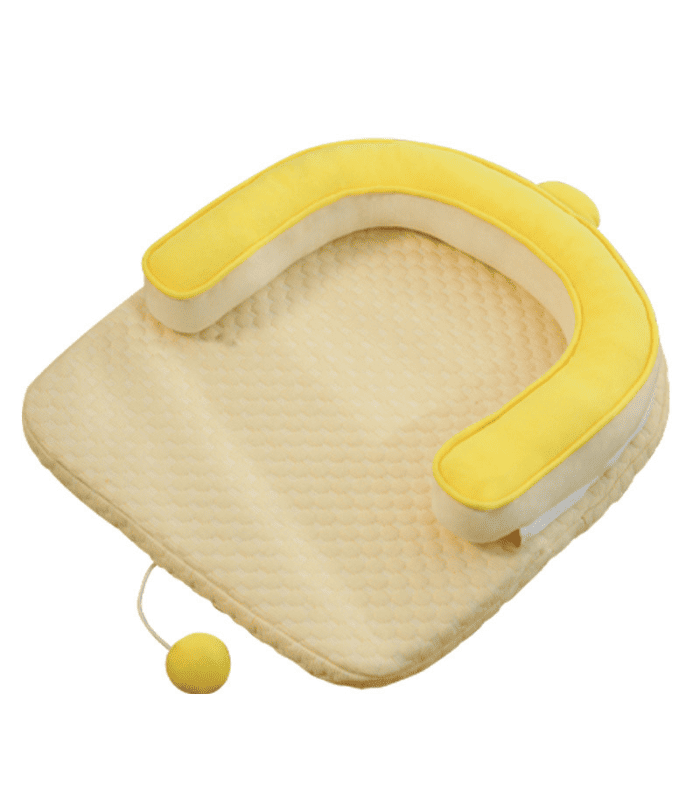 U-shaped pet cooling mat and bed